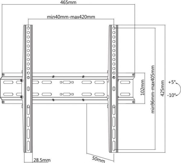 ATC Βάση TV Επιτοίχια ATC-2544 32'' - 55"