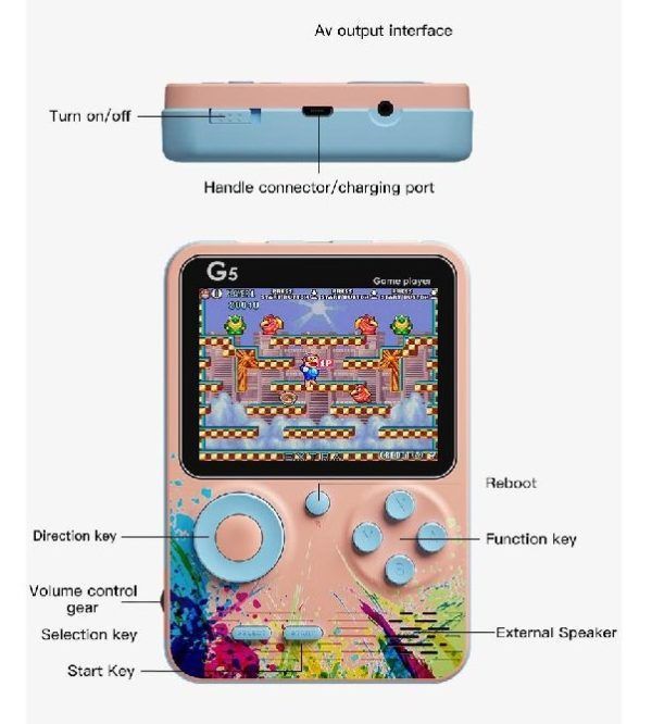 Φορητή κονσόλα παιχνιδιών – G5 – 237352 – Grey