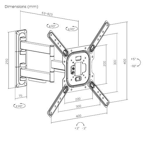 ATC-8143 Βάση TV Επιτοίχια