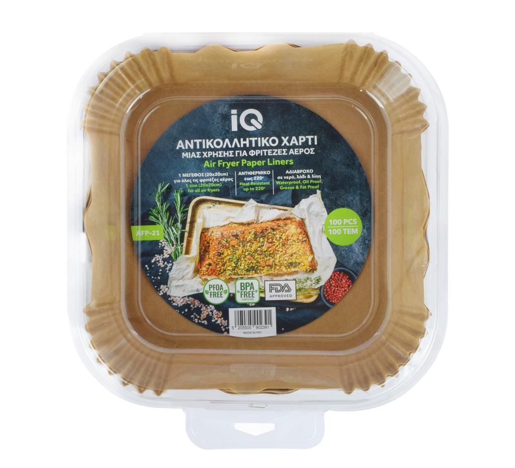 ΑΝΤΙΚΟΛΛΗΤΙΚΟ ΧΑΡΤΙ ΓΙΑ AIR FRYER 20x20CM 100ΤΜΧ AFP-21