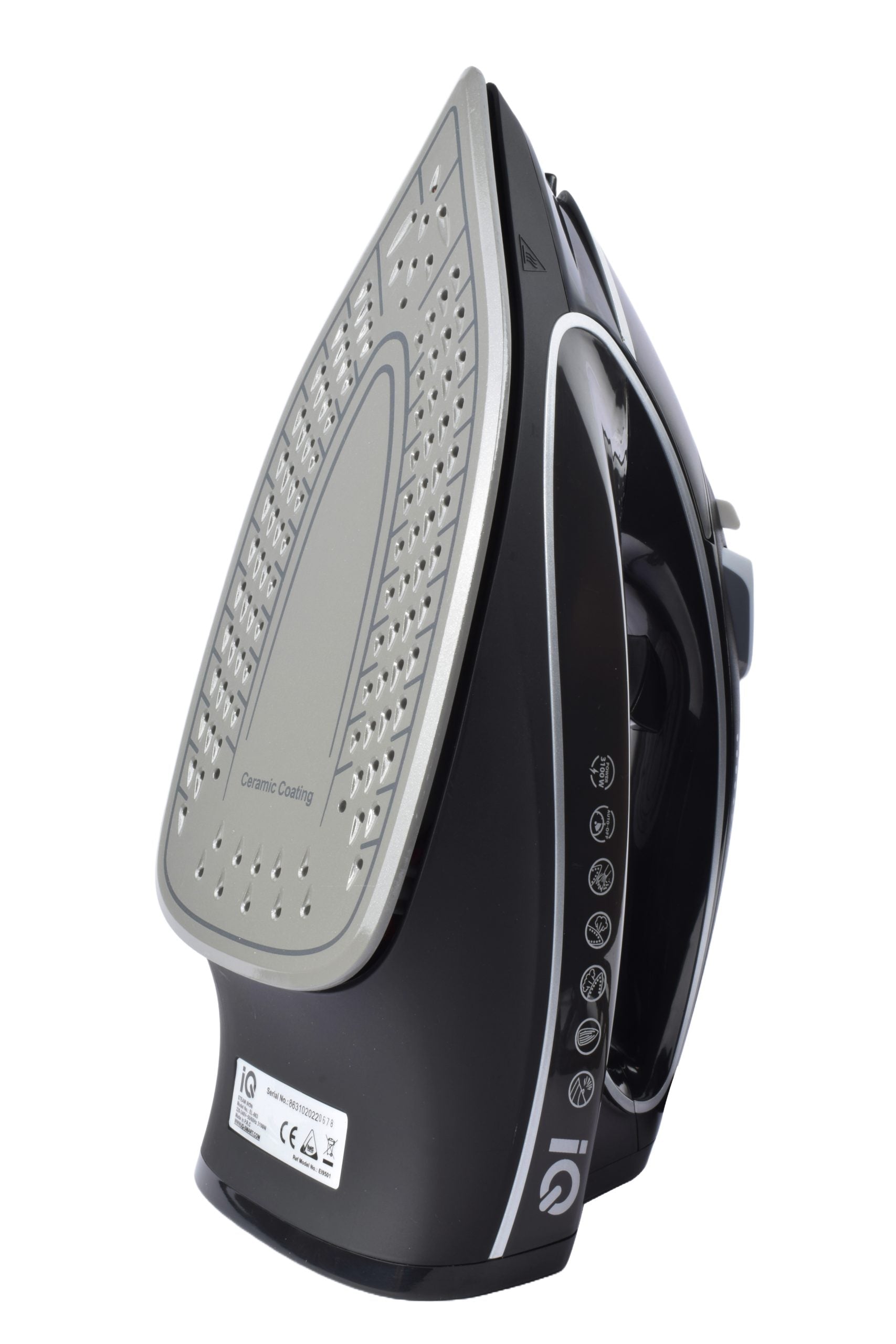 ΗΛΕΚΤΡΙΚΟ ΣΙΔΕΡΟ EI-863 BLACK 3100W ME ΚΕΡΑΜΙΚΗ ΠΛΑΚΑ ΚΑΙ ΣΥΝΕΧΟΜΕΝΗ ΠΑΡΟΧΗ 35g/min