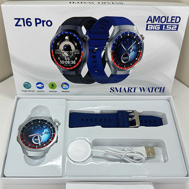 Smartwatch Z16 Pro Με HD Οθόνη 1.52’’, BT Κλήσεις, NFC Και Ασύρματη Φόρτιση
