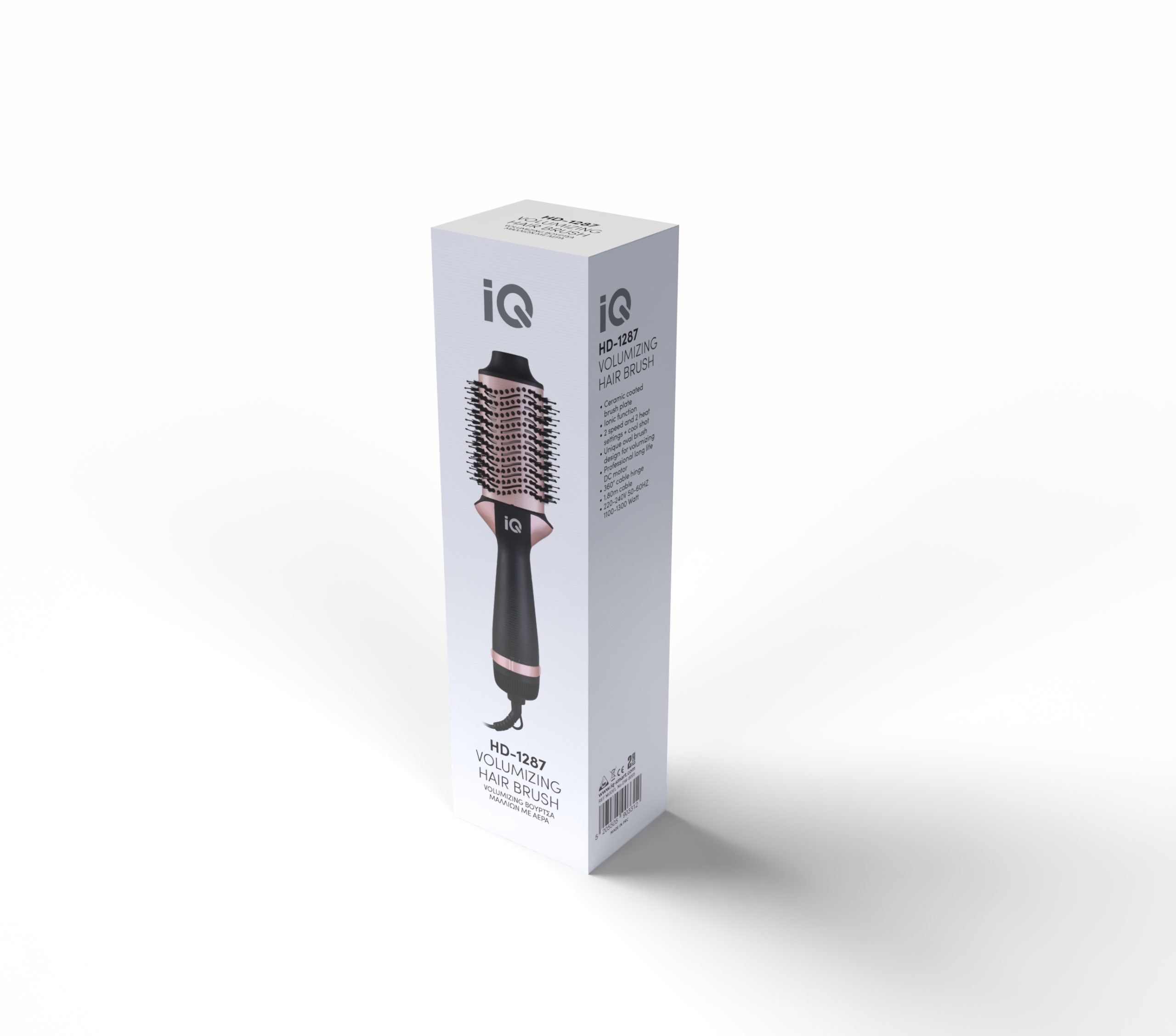 IQ HD-1287 ΚΕΡΑΜΙΚΗ ΗΛΕΚΤΡΙΚΗ ΙΣΙΩΤΙΚΗ ΒΟΥΡΤΣΑ ΜΑΛΛΙΩΝ ΜΕ ΑΕΡΑ 1300 WATT