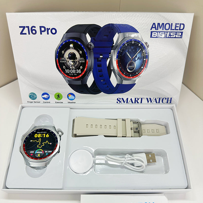Smartwatch Z16 Pro Με HD Οθόνη 1.52’’, BT Κλήσεις, NFC Και Ασύρματη Φόρτιση