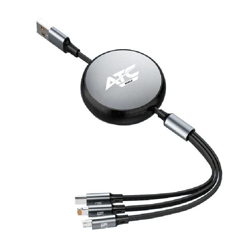 ATC-C3in1 Καλώδιο Πολλαπλής Φόρτισης Lightning Type-C Micro