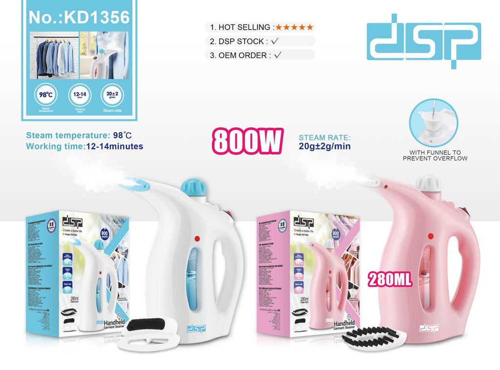 Ατμοκαθαριστής ρούχων χειρός – KD1356 – Pink – DSP – 618441