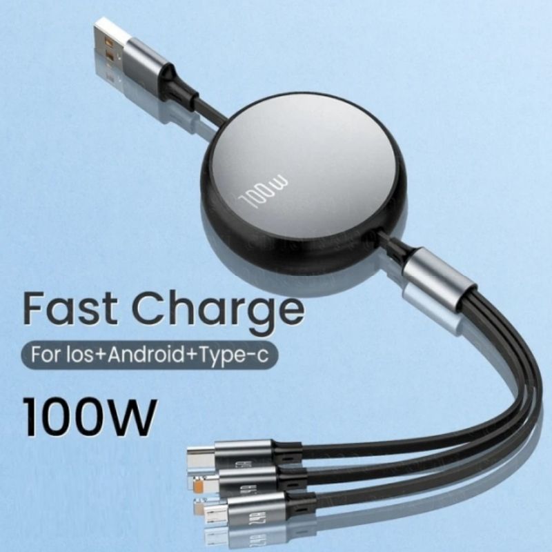 ATC-C3in1 Καλώδιο Πολλαπλής Φόρτισης Lightning Type-C Micro