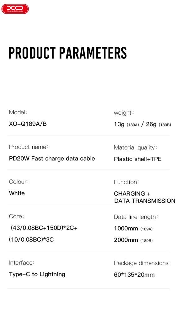 XO PB312 Powerbank 10.000mAh Λευκό
