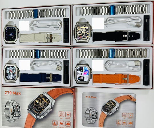 Smartwatch Z79 Max με Παλμογράφο (Πορτοκαλί)